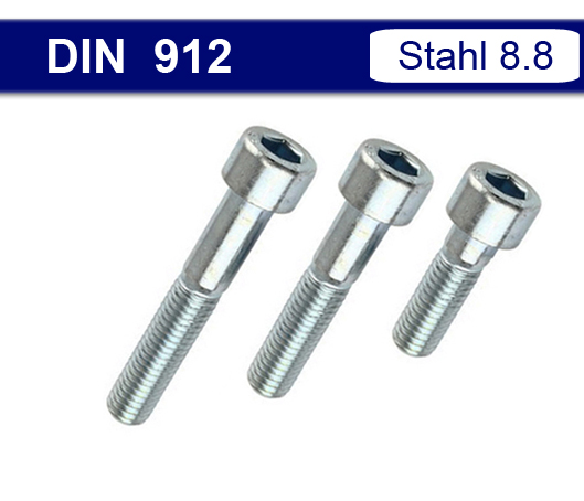 Zylinderkopfschrauben DIN 912 Stahl verzinkt