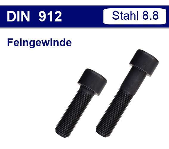 DIN 912 Zylinderschraube mit Feingewinde