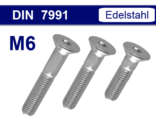 DIN 7991 - Edelstahl V2A - M6