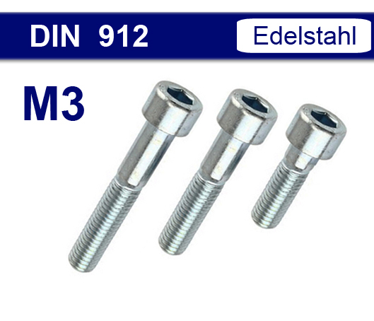 DIN 912 - Edelstahl V2A - M3